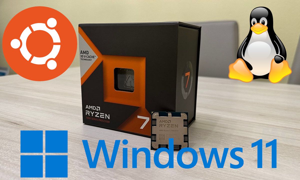 Ubuntu 23.04 Vs Windows 11 sobre un procesador AMD Ryzen 7 7800X3D